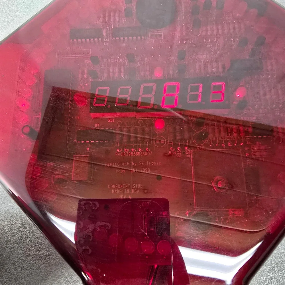 Vintage HyperClock by SkiTronix Red LED Digital Alarm DIY Learn To Solder Clock